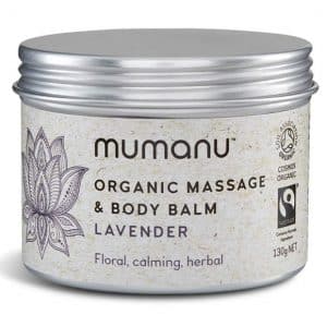 Mumanu Organic Massage Oil & Body Balm With Lavender Oil - Shea Moisturiser & Ethcial Skin Care - With Fairtrade Ingredients