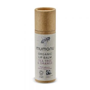 Mumanu Organic Tea Tree Lip Balm - With Fairtrade Ingredients